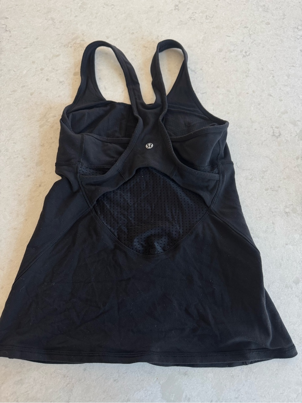 lululemon athletica Black Mesh-Back Tank Top